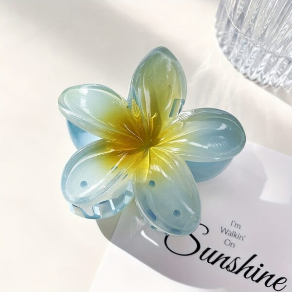 6pcs/1pc Random Color Egg Flower Hairpin, Plastic Fairy Elegant Hairpin, Ideal Gift Choice Gradient Color Flower Hair Claw Clip - Sweet and Elegant Hawaiian Style, Suitable for Women and Girls - Fashion Casual Accessories, Photo Props and Gifts - Image 11