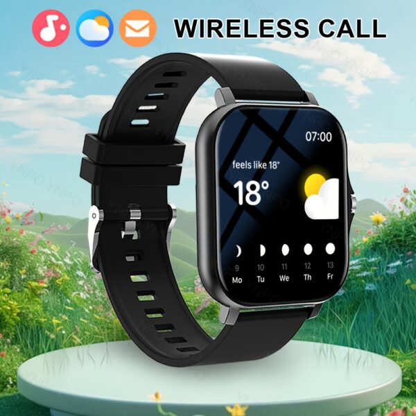 New Smart Watch with Wireless Calling/receiving, Multiple Sports Modes, Camera Control, Message Notification, Borderless Ultra-thin Design, Suitable for Android And iPhone, Unisex As A Gift - Image 3
