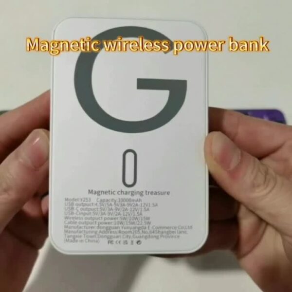 New 5000/10000mAh Magnetic Wireless Power Bank 22.5W/PD20W Suitable for Apple 15pro/14max/13/12 Android Mobile Phones USB/Type-C Portable Charger with LED Power Display Outdoor Travel Emergency Backup Power Bank - Image 19