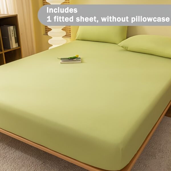 1pc Soft Fitted Sheet, Comfortable and Multifunctional Mattress Protector, Suitable for Bedroom, Guest Room, Apartment, School, Four Seasons Bedding - Image 15