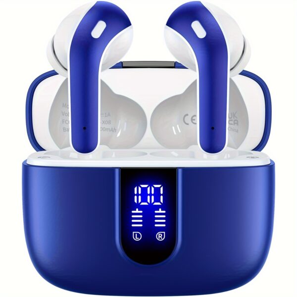 LIFEBEE Wireless Earbuds with 60H Playback, LED Power Display, Noise Cancelling Voice Call, Touch Control, Lightweight In-Ear Headphones with Condenser Mic, Rechargeable Lithium Polymer Battery, Type-C USB Charging, Compatible with Cellphones - Adult Use - Image 11