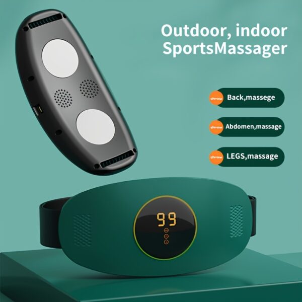 Rechargeable Waist Massager with Vibration - Includes Elastic Belt, USB Charging - Image 4