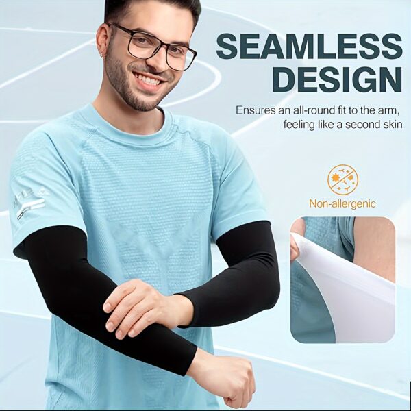 Cooling Arm Sleeves For Men And Women - UV Sun Protection For Golf, Cycling, Running, And Driving - Stay Cool And Protected All Day - Image 2