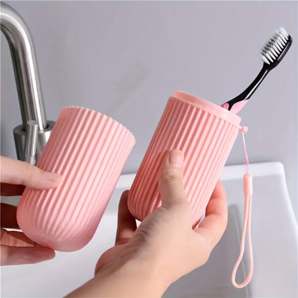 Portable Travel Toothbrush Case with Toothpaste Holder - Compact, Hygienic, and Durable - Ideal for Camping & Traveling, Easy to Carry Design travel must have - Image 4