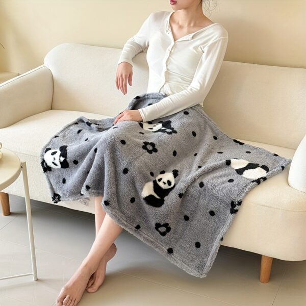 [1pc Cozy Fleece Blanket] 1pc Soft & Cozy Plaid Flannel Fleece Blanket | Multi-Purpose Throw for Adults, Pets, Office, Outdoor Camping, Holiday Gifts | 300-350gsm Knitted Polyester, Multiple Sizes Available, Pet-Friendly, Checkered Pattern - Image 27