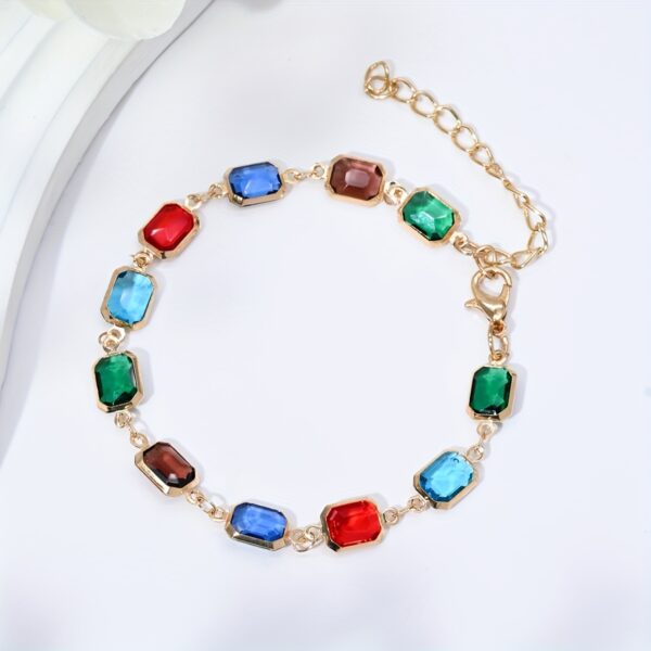 1 Piece Of Simple And Stylish Candy-colored Love Heart Bracelet For Ladies, A Gift For Girlfriend On Valentine's Day - Image 5