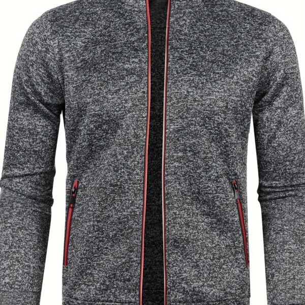 [Full Zip Up Cardigan Sweater] Elegant Mid Stretch Cardigan, Men's Casual Full Zip Up Cardigan Sweater Coat For Fall Winter - Image 16