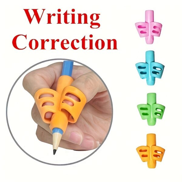 1pc/2pcs Two Finger Grips Silicone Learn Writing Tools Writing Pen Writing Correction Devices, Children Study Supplies For Children Halloween Christmas Gifts - Image 14
