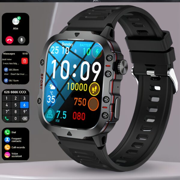New Rugged Smart Watch for Men Wireless Talk Sports Fitness AI Voice Outdoor 100+ Sports Mode Outdoor Smart Watch - Image 3