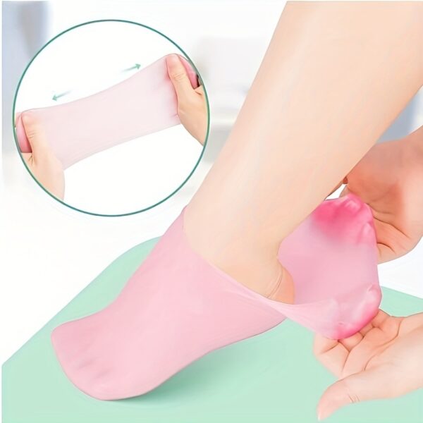 Silicone Gel Moisturizing Socks Aloe Socks Pedicure Socks For Dry Cracked Feet Heel And Softening Rough And Dead Skin - Image 4