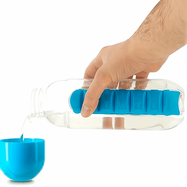 Creative Two-in-one Medicine Box Water Cup Seven-day Divided Outdoor Portable Water Bottle One-week Medicine Box Cup - Image 17