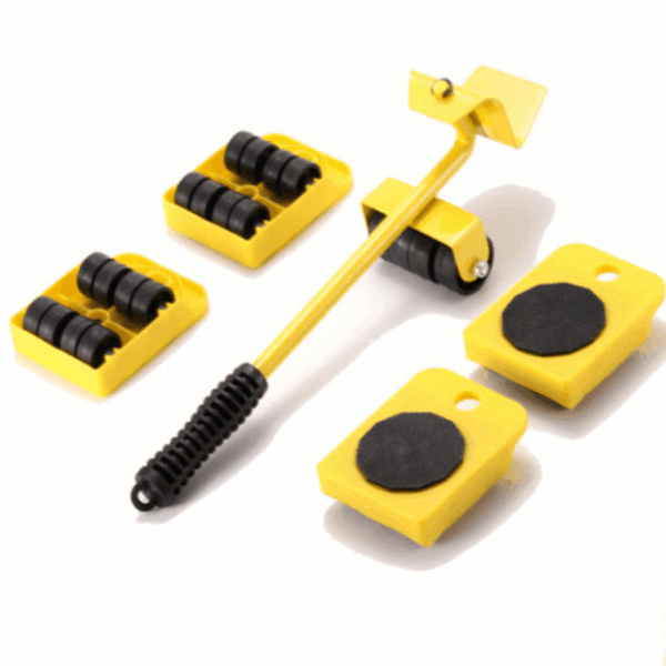 Set Of 5, Furniture Lifter, 9.91cm X 7.8cm Furniture Slides Kit, Furniture Move Roller Tools, 360 Degree Rotatable Pads, Easily Redesign And Rearrange Living Space Sofa Easy, Plastic And Carbon Steel - Image 7