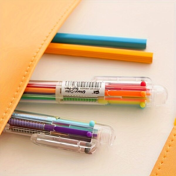 6-color Ballpoint Pen Multi-color Gel Pen Graffiti Marker Pen Stationery For School - Image 4