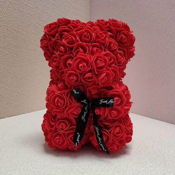 1pc Exquisite Immortal Rose Bear - Soft Artificial Foam Flowers, Long-Lasting, Realistic, Perfect Gift for Romantic Occasions, Valentine's Day, Mother's Day, Anniversary, Wedding, Birthday, and Christmas Celebrations - Image 3