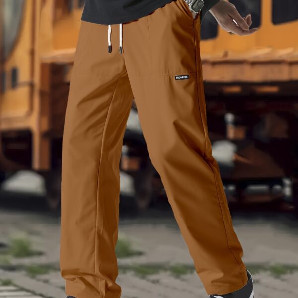 Mens Regular Fit Straight Leg Polyester Joggers - Soft, Breathable, and Comfortable Casual Sweatpants for Spring and Fall - Machine Washable and Easy Care - Image 19