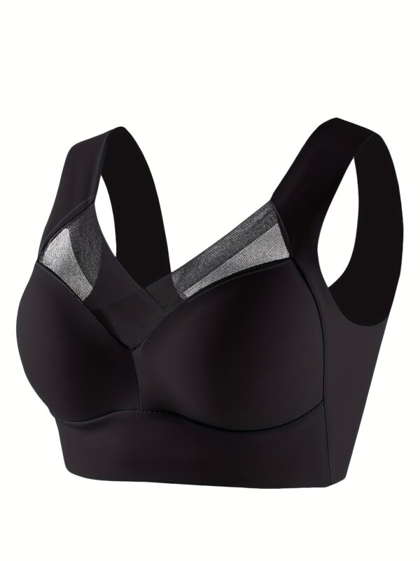 Women's Wireless Sports Bra with High Elasticity & Thin Molded Cups - No Underwire, Side Coverage, Push-Up Support for Yoga, Running, Gym - Soft Pink, Elegant Design, Machine Washable, Strapless Bra - Image 4