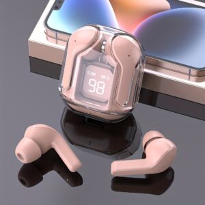 Transparent Wireless Earbuds Wireless 5.3 Headphones with ENC Noise Canceling Earphones, HiFi Dual Stereo Microphone Mini In-Ear Earbuds with Charging Case And LED Digital Display Sports Headset, Wireless Earbuds, Noise Canceling, HiFi, Sports Headset