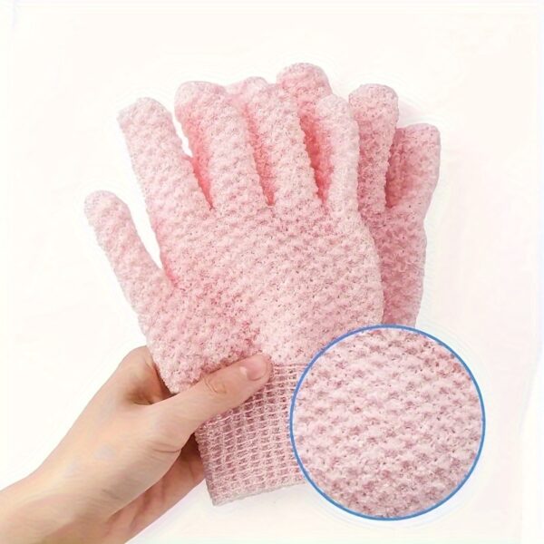 Exfoliating Shower Gloves for Deep Cleansing & Massage - Body Scrubber, Removes Dead Skin & Dryness - Image 2