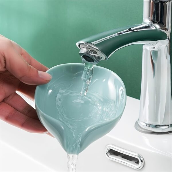 1pc Leaf-Shaped Soap Box Drain Soap Rack Bathroom Accessories Suction Cup Soap Dish Tray Soap Dish Bathroom Soap Box Bathroom Receiver - Image 8