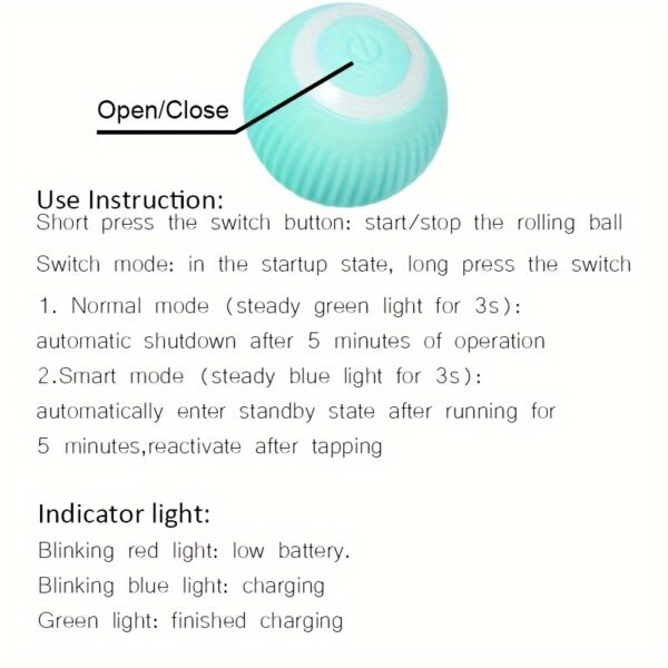 1pc Smart Cat Toys Automatic Rolling Ball Electric Cat Toys Interactive For Cats Training Self-moving Kitten Toys Pet Accessories - Image 11