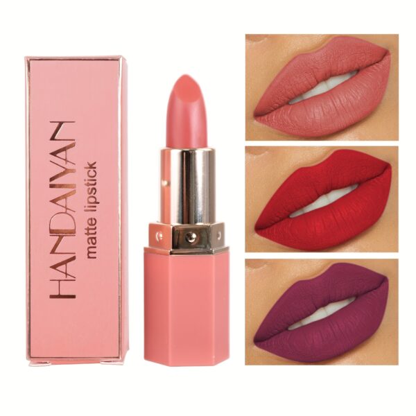 6-Color Single Matte Non-Stick Lipstick, No Fading, Long-Lasting Moisturizing And Waterproof Lipstick, Highlights The Complexion, Even Color, Delicate And Smooth Material, Classic 6 Colors, a Must-Have for Dating Parties, Interviews And Attending Events, - Image 4