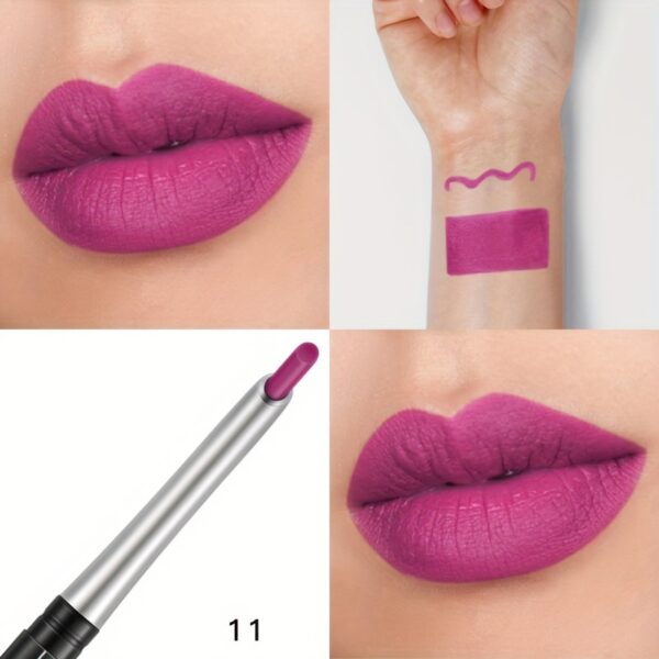 Waterproof Matte Lipliner Pencil Red Contour Tint Lipstick Long Lasting Non-stick Cup Moisturising Lips Makeup Cosmetic 12 Colors - Image 16
