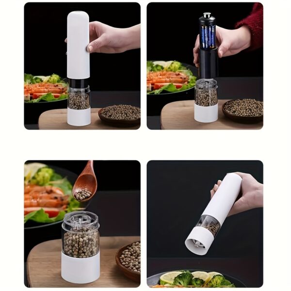 Electric Salt And Pepper Grinder Set - Automatic Spice Mill With Adjustable Coarseness - Perfect For Cooking & BBQs! - Image 8