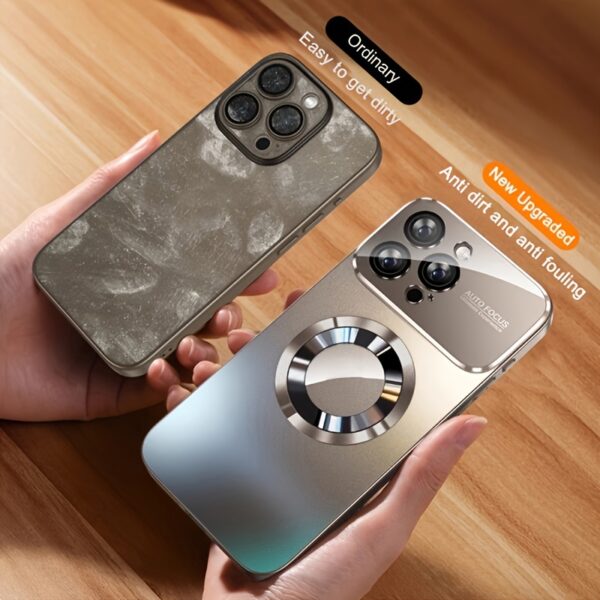 New Titanium Metallic Color Luxury Matte Phone Case for Iphone 15 14 13 12 11 Pro Max Plus Magnetic Wireless Charging Case Shockproof Glass Camera Lens Protection Cover - Image 10