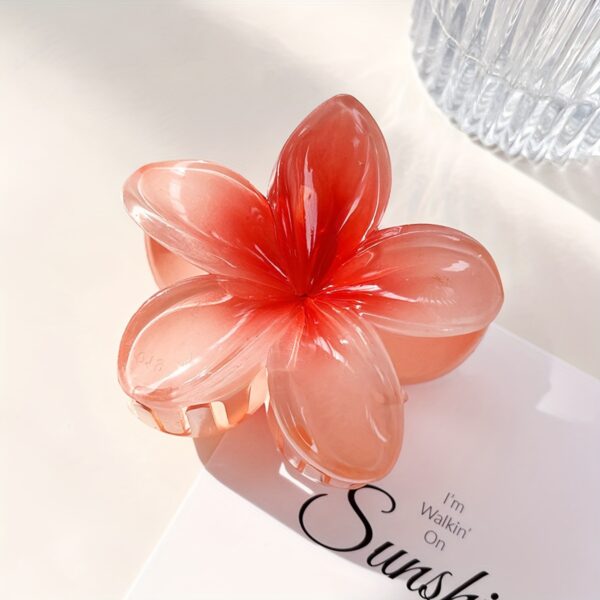 6pcs/1pc Random Color Egg Flower Hairpin, Plastic Fairy Elegant Hairpin, Ideal Gift Choice Gradient Color Flower Hair Claw Clip - Sweet and Elegant Hawaiian Style, Suitable for Women and Girls - Fashion Casual Accessories, Photo Props and Gifts - Image 10