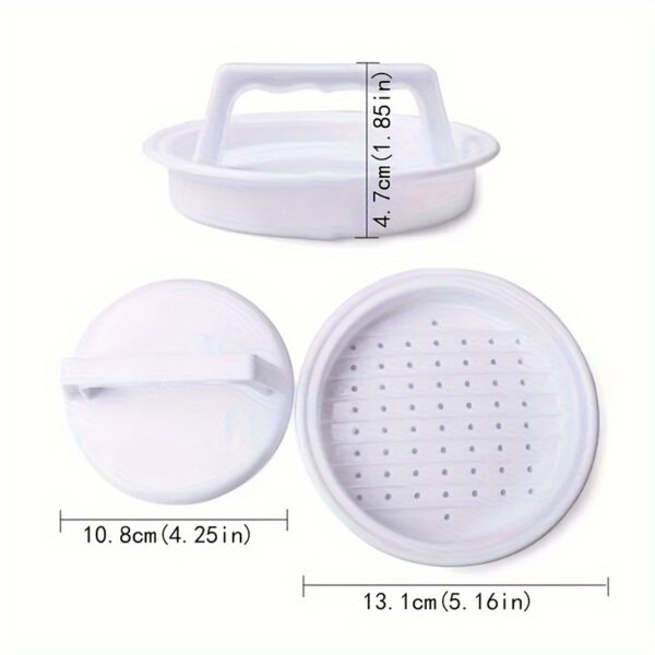 [1pc Non-Stick Burger Press] 1pc Burger Press, Patty Press, Cheeseburger Press, Creative Burger Press, Non-Stick Hamburger Press, Patty Maker Mold For Meat Beef Cheese Veggie, Burger Maker For Outdoor Picnic Grill Barbecue, Kitchen Tools, Kitchen Supplies - Image 5