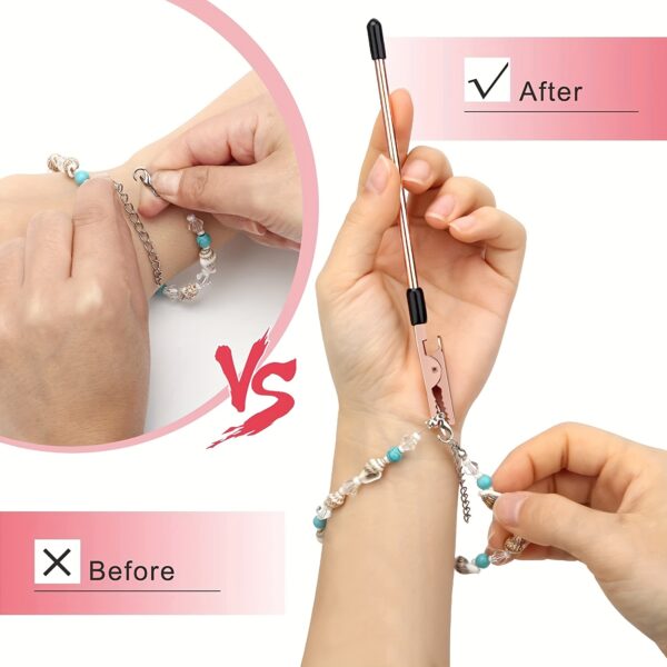 1Pc Easy-to-Use Bracelet Fastening Helper - DIY Jewelry Tool for Repair & Creation with Hook and Clip Features - Crafting Essential - Image 3