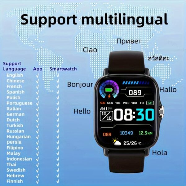 New Smart Watch with Wireless Calling/receiving, Multiple Sports Modes, Camera Control, Message Notification, Borderless Ultra-thin Design, Suitable for Android And iPhone, Unisex As A Gift - Image 10