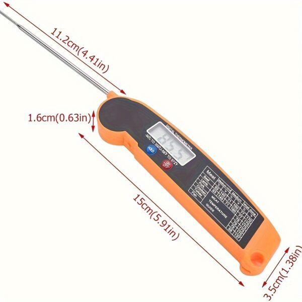 1pc WEBBQ Digital Meat Thermometer, Fast-Reading ABS Food Temperature Gauge with Hold Function, Single-Use, for Grilling BBQ, Kitchen Cooking, Adult - AAA Battery Operated (Batteries Not Included) - Image 9