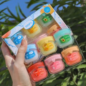 [6pcs Moisturizing Lip Balm Set] 6pcs Fruit Flavor Lip Balm Set - Colorless, Moisturizing & Nourishing Lip Gloss for All Skin Types - Perfect Gift for Men & Women, Ideal for Christmas & Party Favors, Best for Christmas