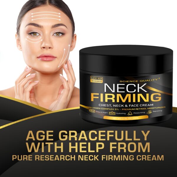 [Hydrating Firming Cream] 5% Complex Lucky Musn Neck, Chest & Face Firming Cream - Hyaluronic Acid, Collagen & Retinol, Hydrating Formula, Alcohol-Free, Moisturizing & Tightening for All Skin Types, 1.76fl.oz (50ml), Skincare Firming Cream | Elegant Packa - Image 5