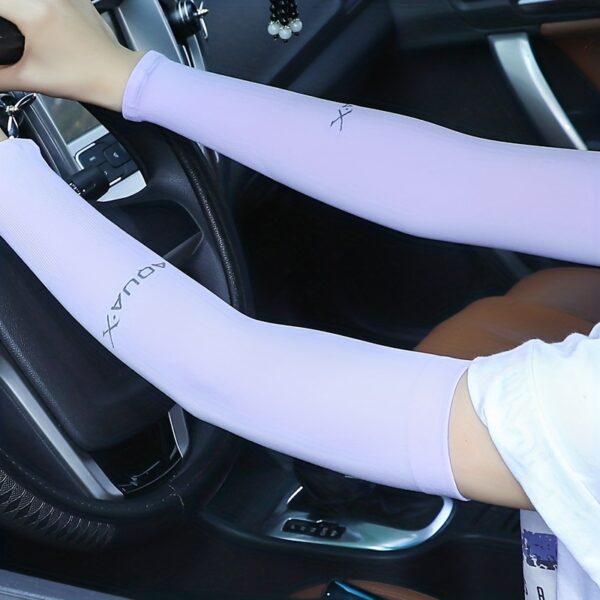 2pcs Women's Ice Sliky Fiber Fabric Arm Sleeve Cooling Hand Covers for Running, Fishing, Cycling - Image 21