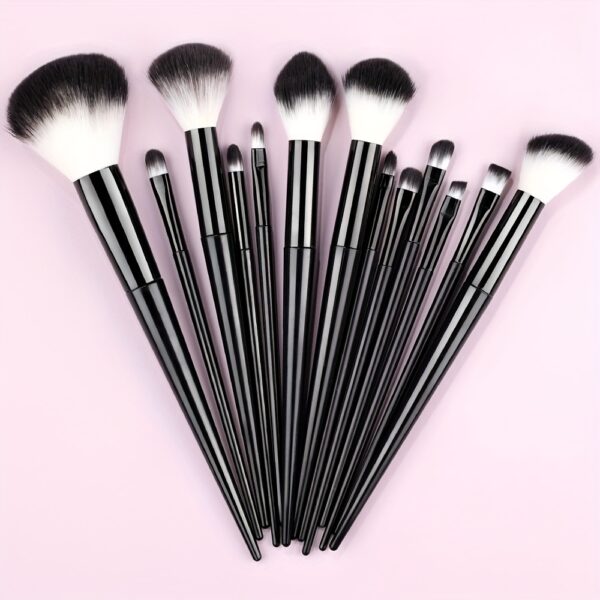 Pro Makeup Brush Set - Soft, Fluffy, Professional Nylon Bristles, ABS Plastic Rod, Unscented, for All Skin Types, Foundation, Powder, Eyeshadow, Kabuki, Blending Beauty Tool - Image 11
