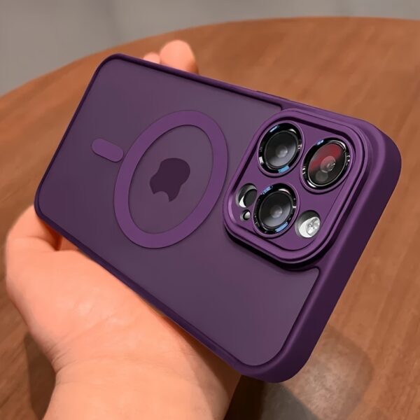 Luxury Magnetic Wireless Charge Phone Case for iPhone 16 15 14 13 12 11 Pro Max Plus Matte Translucent Hard PC Armor Shockproof Camera Lens Protection Cover - Image 7