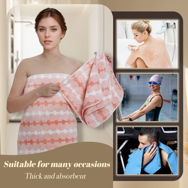 1pc Extra Large Bath Towel for Woman Ultra Soft Ultra Absorbent Quick Drying, Wash Cloths - Image 10