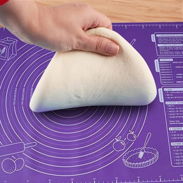 1pc Pastry Mat, Non Stick Baking Mat Non Stick Rolling Dough With Measurements, Kneading Mat, Counter Mat, Dough Rolling Mat, Pie Crust Mat - Image 5