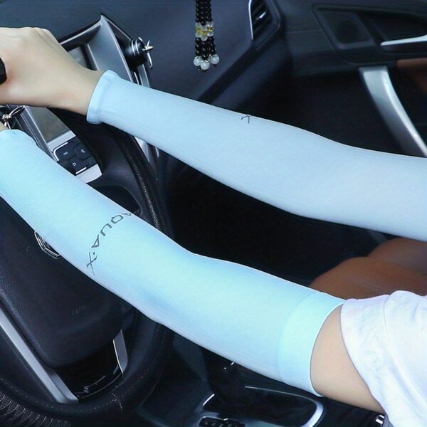2pcs Women's Ice Sliky Fiber Fabric Arm Sleeve Cooling Hand Covers for Running, Fishing, Cycling - Image 20