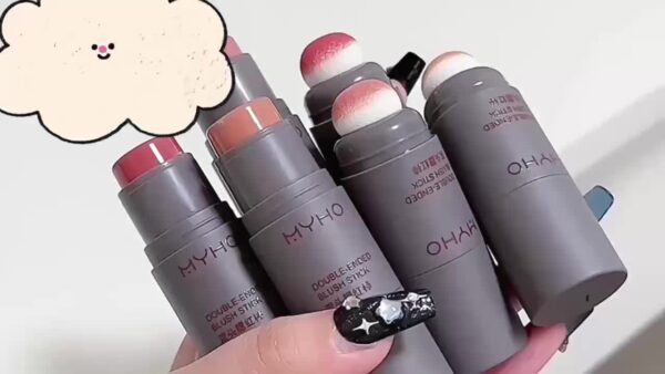 Long-Lasting Double-Headed Blush Stick - Blush for Cheeks and Lips with Matte Natural Color, Portable Dual-Use Makeup Stick for Flawless Look - Easy to Apply and Carry - Image 10