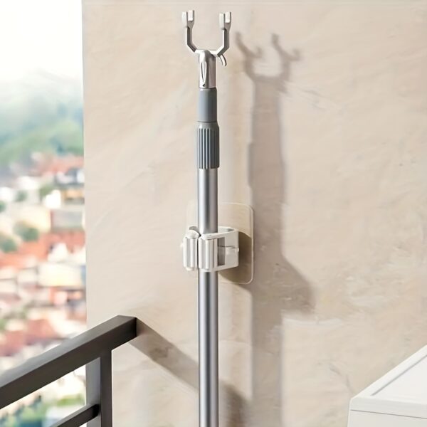 Easy-Install Punch-Free Mop & Broom Holder - Space-Saving, Durable Wall Organizer for Modern Homes - Image 8