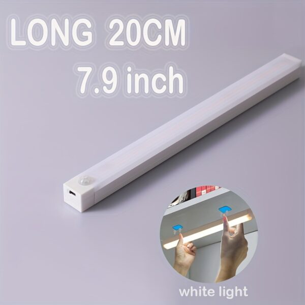 Smart Motion-Activated LED Light Strip - Wireless, Magnetic Mount, USB Rechargeable for Wardrobe, Kitchen, Desk & More - Image 12