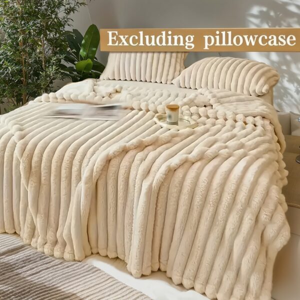 [Customer Favorite] Versatile Faux Rabbit Fur Blanket - Double-Sided, Thermal & Cozy for All Seasons, Perfect for Office Naps, Outdoor Camping, Hiking & Fishing - Image 11