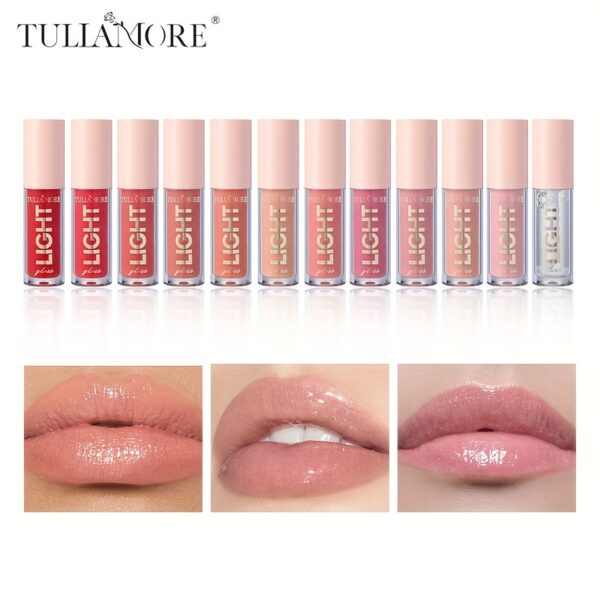 12 colors Moisturizing Candy Lip Gloss - Pearlescent Lustrous Mirror Nude Lip Stain with Natural Lip Gloss Lip Oil Valentine's Day Gifts - Image 4