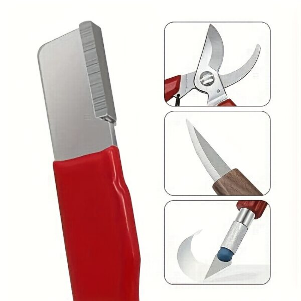 Professional Tungsten Diamond Knife Sharpener - Versatile Kitchen & Garden Shear Sharpening Tool, Durable For All Blades - Image 5