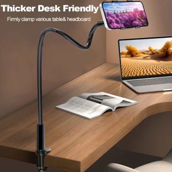 1pc Flexible Cell Phone Holder with Long Arm for iPhone 15 Pro Max, 12-14 - Hands-Free Mount for Lazy Days - Image 12