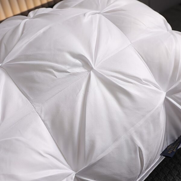 1pc Luxury 5-Star Hotel Quality Pillow, 600g Weight, 48.26x73.66 cm - Deep Sleep Neck Support, Non-Collapse High Pillow Core for All Seasons, White Satin Finish, Pillows for Sleeping - Image 9