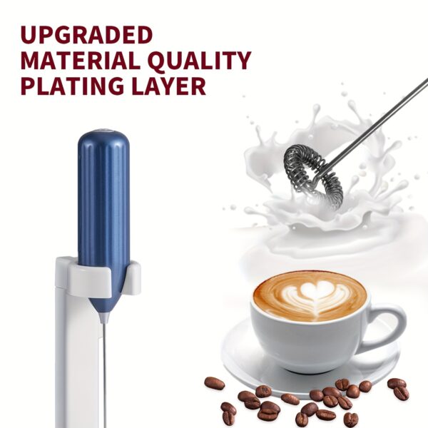 Lalayuan Electric Milk Frother, Mini Milk Foamer, Battery OperatedNot Included Stainless Steel Drink Mixer, Handheld Electric Whisk For Coffee, Latte, Cappuccino, Chocolate, Matcha, Foam Maker, Electric Wireless Blender Mini Coffee Maker, Hand Mixer - Image 13